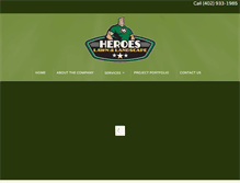 Tablet Screenshot of heroeslawnandlandscape.com